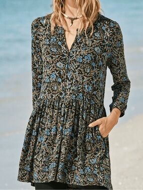 Peruvian Connection rambling vine tunic size small